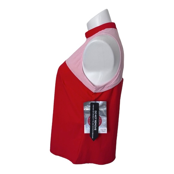 NEW Foray Golf Hot Mesh Sleeveless Polo Size XL Tomato - Picture 4 of 10